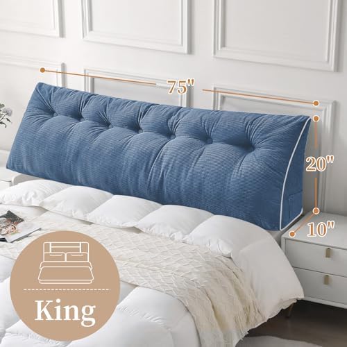 Sasttie Headboard Pillow King, Wedge Pillow Headboard - Image 2