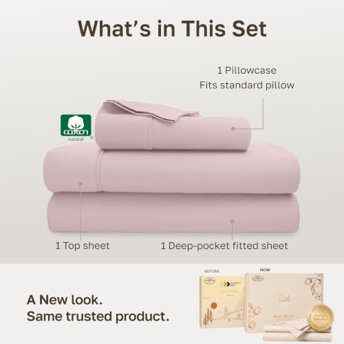 California Design Den Soft 100% Cotton Sateen Twin Size Sheets - Image 3