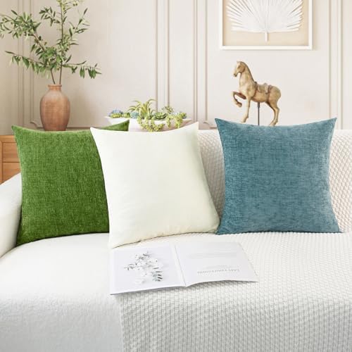 CaliTime Decorative Couch Throw Pillow Covers 26 X 26 Inches Cream - Image 5
