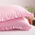 BEDSUM Queen Ruffled Pillow Shams by BEDSUM