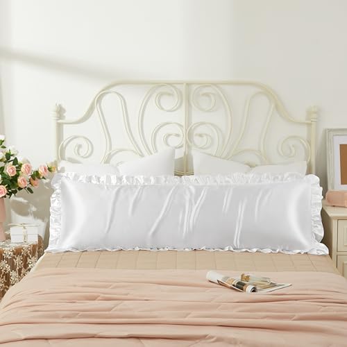White Satin Pillowcases Body Pillow by HommxJF