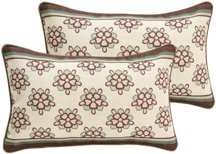 ISAENNE Vintage Linen Rectangle Throw Pillow Cover by Isaennehomedecoration