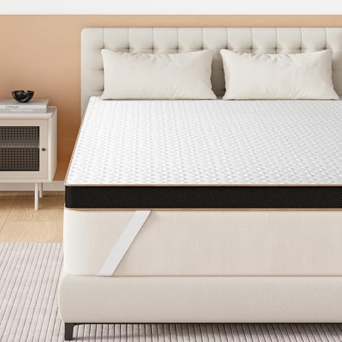 Firm Twin Size Mattress Topper, 4 Inch Gel Memory Foam, Dual Firmness High by FLEXPEDIC