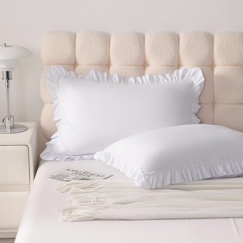 Ruffled Standard Pillow Shams, 2 Pack, 20x26 Inches - Image 2