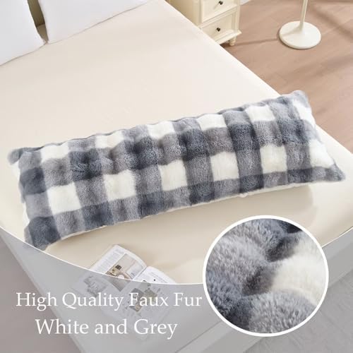20"x54"Luxury Shaggy Faux Fur Body Pillow Cover, Bubble Fluffy Plush Bed Body - Image 4
