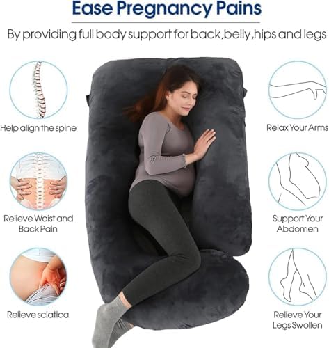 Pregnancy Pillows for Sleeping, U Shaped Full Body Maternity Pillow for - Image 4