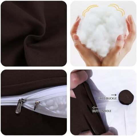 WOWMAX Bed Wedge Headboard Pillow Full Reading Pillow - Image 4
