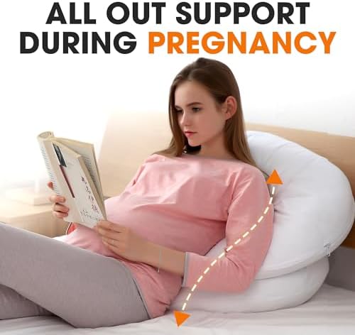 Cheer Collection Natural Kapok J Shaped Body Pillow - Image 4