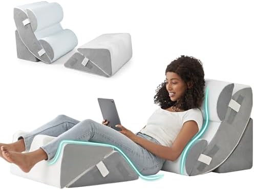 Hansleep Bed Wedge Pillow Set for After Surgery 6PCS, Post Surgery Pillow for by Hansleep