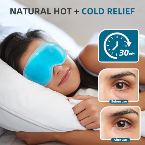 2 Pack Cooling Eye Mask for Puffy Eyes, Reusable Gel Cold Compress Pack for - Image 4