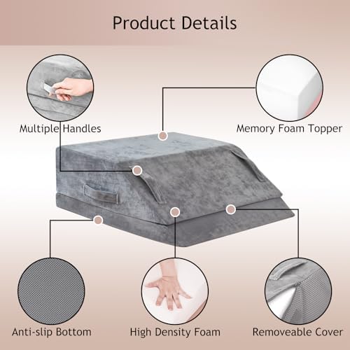 2 Heights Leg Elevation Pillow Blood Circulation, L 24" - Image 4