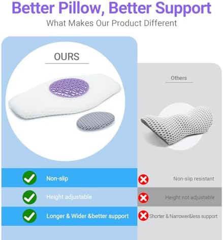 Lumbar Support Pillow for Sleeping, Memory Foam Lower Back Pillow - Image 5