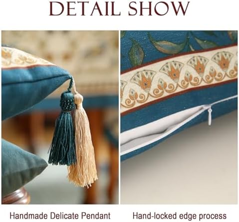 patdrea Designer Vintage Linen Throw Pillow Cover - Image 4
