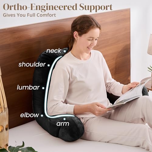 Sasttie Reading Pillow for Bed, Back Pillow for Sitting Up - Image 4