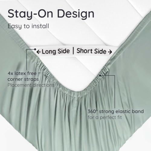 Bambaw 100% Viscose Derived from Bamboo Twin XL Fitted Sheet – Single Fitted - Image 6