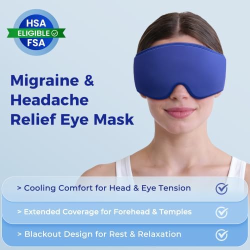 2 Pack Cooling Gel Eye Mask for Puffy Eyes, Migraine Relief, FSA Eligible - Image 3