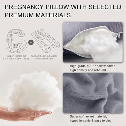 U-Shaped Full Body Pillow for Adults, Maternity Pillow - Image 4