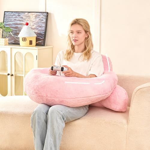 17" Reading Pillow for Bed, U Shaped Arm & Elbow Support by PAJEO