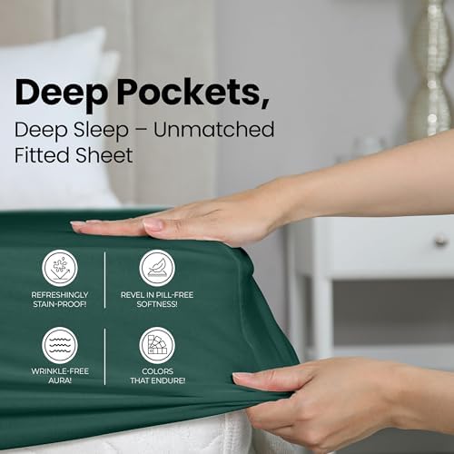 Twin Fitted Sheet, Ultra Soft Fits Up to 15 Inch Deep Pocket - Image 4