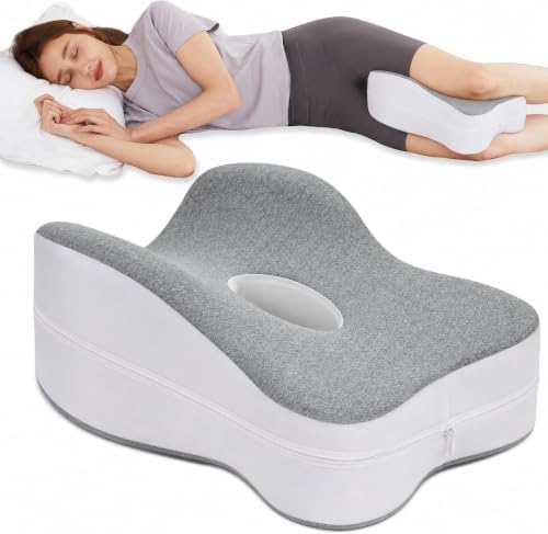 UJPFEO Knee Pillow for Side Sleepers, Memory Foam Leg Pillow by UJPFEO