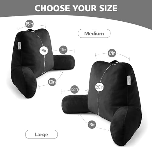 Reading Pillow with Adjustable Memory Foam, Adult Backrest with Arms, Back - Image 3