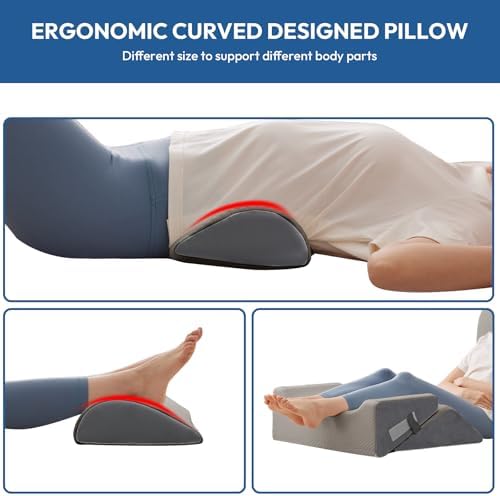 Ahpmeoa 6PCS Wedge Pillow Set for After Surgery, Back Pillow for Bed Sitting Up - Image 4