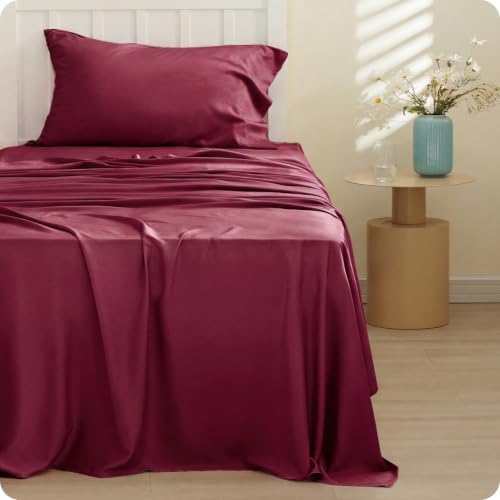 Bedsure PureWoven 100% Rayon Derived from Bamboo, Twin Bed Sheets, 3 Pieces - Image 2