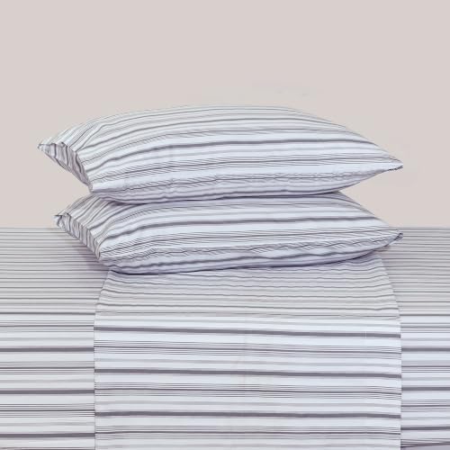 Feather & Stitch 100% Cotton Sateen 500 TC Queen Size Bed Sheet Set - Image 4