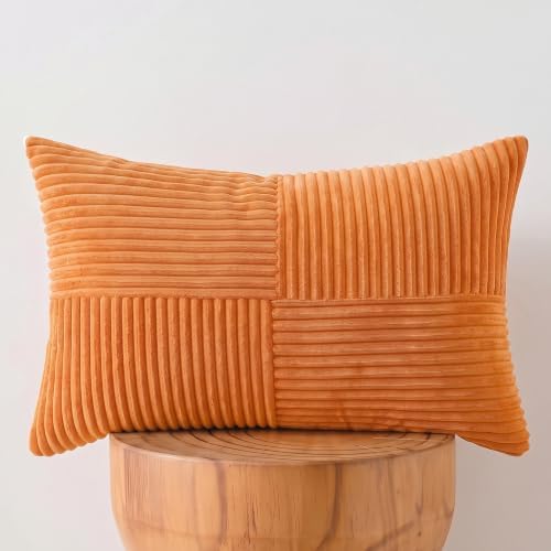 Fancy Homi 2 Packs Orange Lumbar Decorative Throw Pillow Covers 16x28 Inch - Image 7