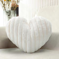 Heart Pillow 12.9" Cute Soft Fluffy Small White Decorative Throw Pillows by Nmkopzy