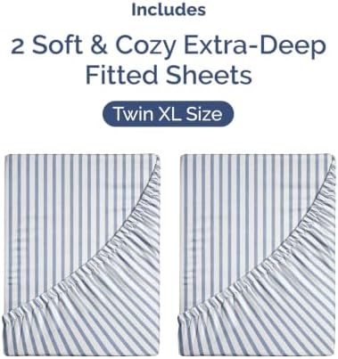 CGK Linens 2 Pack Extra Deep Twin XL Fitted Sheets - Image 4