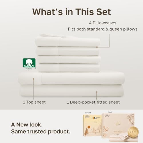 California Design Den 100% Cotton Sateen Hotel Sheets Queen Set - Image 3