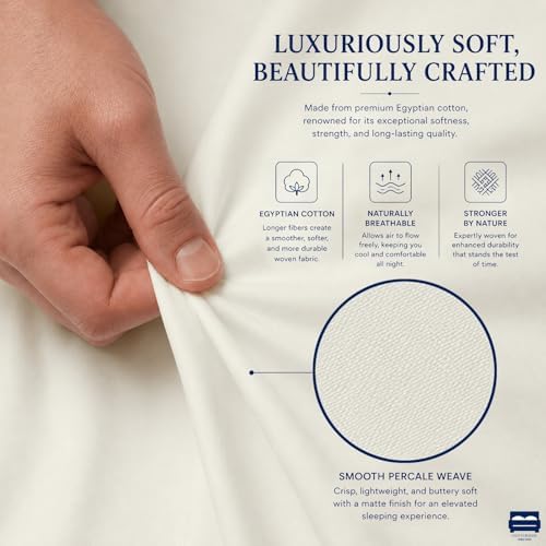 Cottingon 4 Piece Full Sheets Fits 16" Deep, Egyptian Cotton - Image 6
