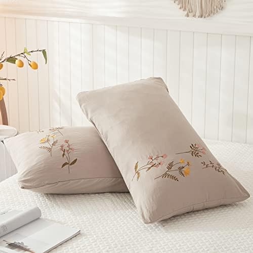 Taupe Body Pillow Cover Flower Pillow Covers 20x54 Body Pillow Cover Soft - Image 6