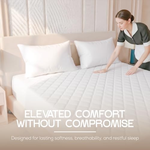 Bulk 10-Pack Full Hotel Quilted Mattress Pad - Image 6