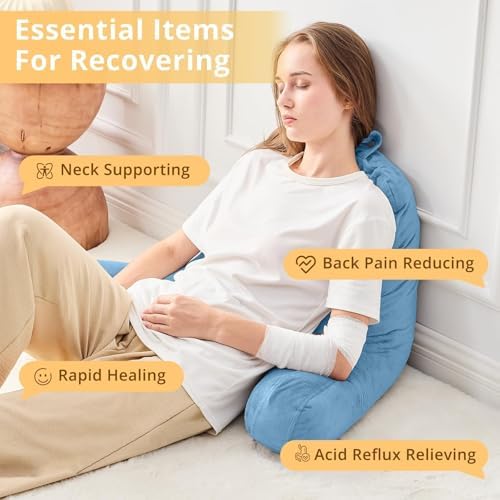 Sasttie Reading Pillow for Bed, Back Pillow for Sitting Up - Image 6