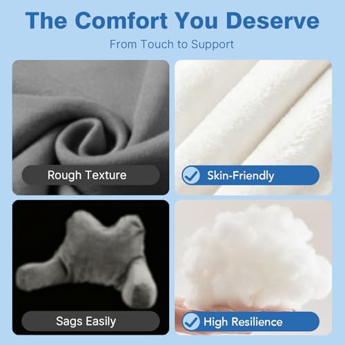 Reading Pillow Plus, Crystal Velvet Back Pillow Bed Sitting Up - Image 5