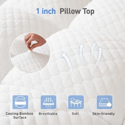Dual Layer 3 Inch Memory Foam Mattress Topper California King Size, 2 Inch - Image 5