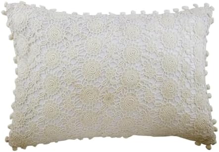 The HomeCentric Euro Pillow Sham, Decorative Pillow Covers 12x26 inch Ivory by TheHomeCentric
