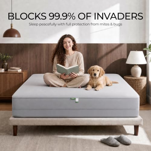 FAUNNA 100% Cotton Mattress Encasement Bed Bug Dust Mite Cover, Full 16 - Image 5