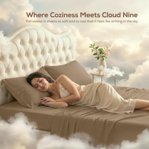 Full Sheets Set, 4 Pieces 16" Deep Pocket Hotel Luxury Bed Sheets - Image 4