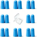 10 Pairs Blue Reusable Ear Plugs, 32dB NRR Noise Reduction, Washable by vvmotes