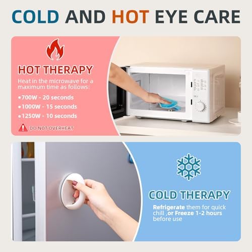 2 Pack Cooling Eye Mask for Puffy Eyes, Reusable Gel Cold Compress Pack for - Image 6