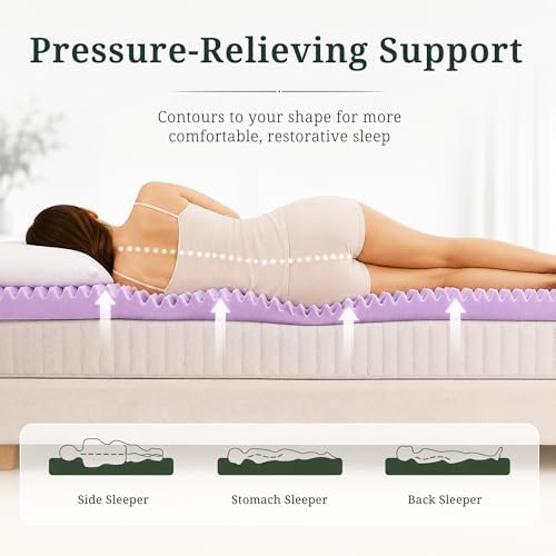 2 Inch Egg Crate Memory Foam Mattress Topper Twin, Pressure Relief - Image 2