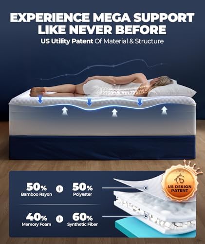 5 Inch Mega Support Memory Foam Queen Mattress Topper - Image 3