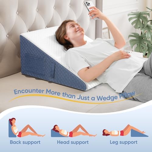 Welzona Wedge Pillow for Sleep Apnea, 12inch Bed Wedge - Image 6