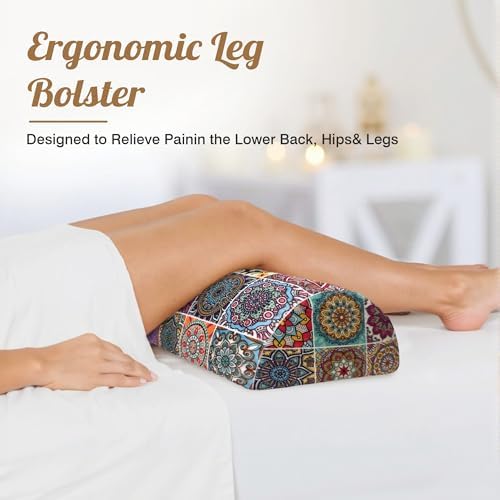 Knee Pillow for Back Sleeping – Half Moon Bolster Pillow for Under Knee While - Image 4