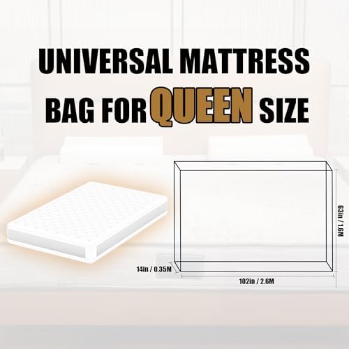 Plastic Mattress Bag for Disposal Moving or Storage, Queen Size - Image 2