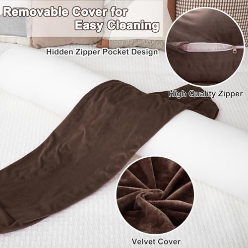 1 MIDDLE ONE Round Body Pillow for Adults, Long Bolster Pillow for Bed - Image 4