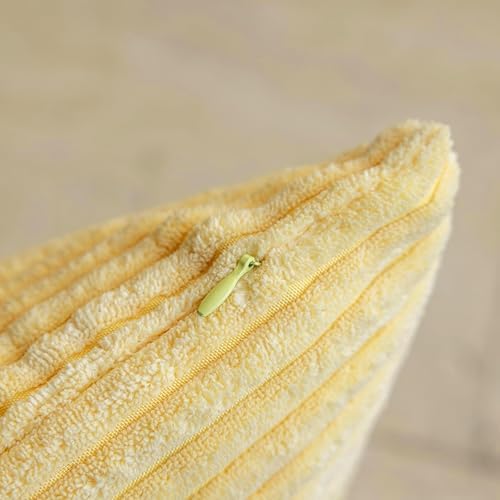 Home Brilliant Super Soft Corduroy Decorative Summer Pillow Covers 20x20 Throw - Image 4